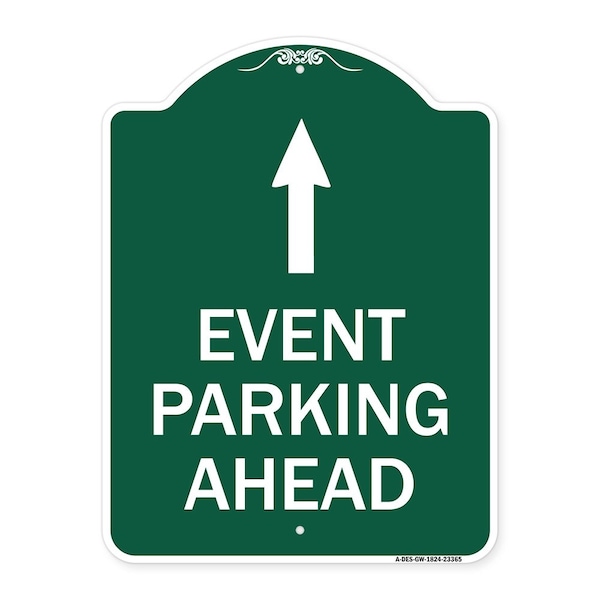 Signmission Designer Series Sign Parking Sign & Post Kit, Green & White Aluminum Sign, 18" x 24", GW-1824-23366 A-DES-GW-1824-23366 - main